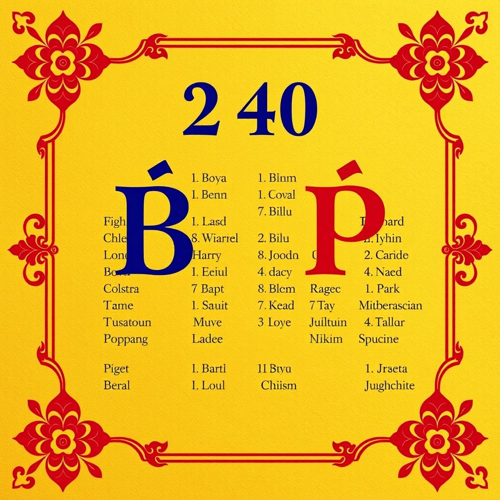 รวม 240 ชื่อมงคล ชื่อจริงลูกชายลูกสาว บ ป